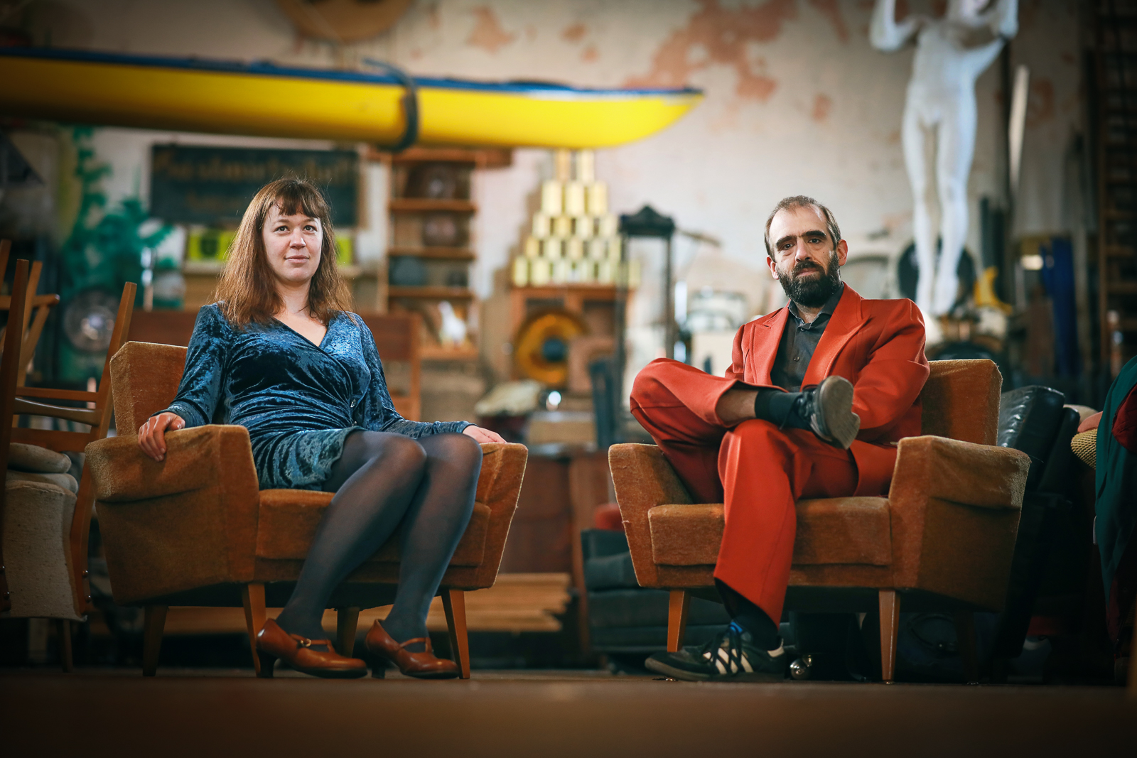 Maja Hilke und Malte Hollmann bilden das Chanson-Ensemble Mauve.