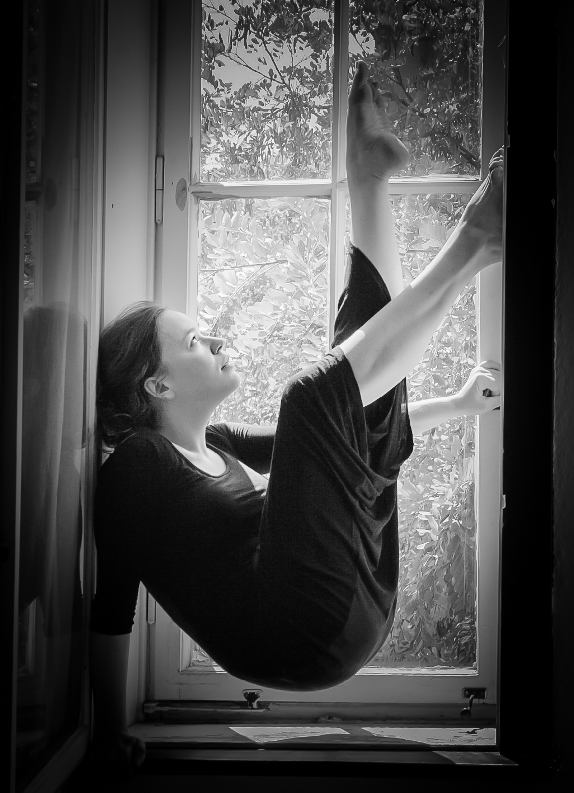 Maja Hilke bei einer Bewegungsperformance